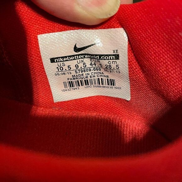 Excellent NIKE Fingertrap Trainer 5.0 Black University Red Men 10.5 US 44.5 EUR - Picture 8 of 11